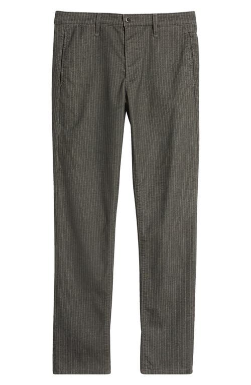 Shop Ag Kullen Brushed Cotton Blend Straight Leg Pants In Camber Grey Multi