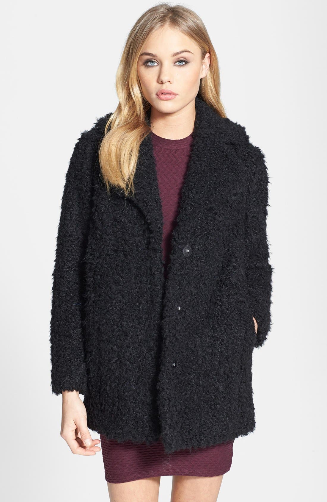 'Teddy' Faux Fur Peacoat Nordstrom
