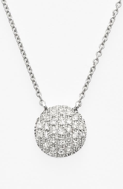 'Lauren Joy' Diamond Disc Pendant Necklace