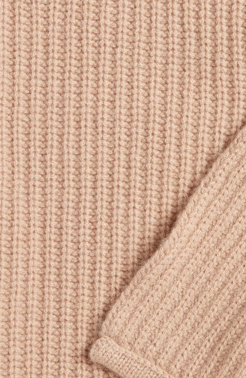 Nordstrom Rib Wool & Cashmere Throw Blanket In Camel