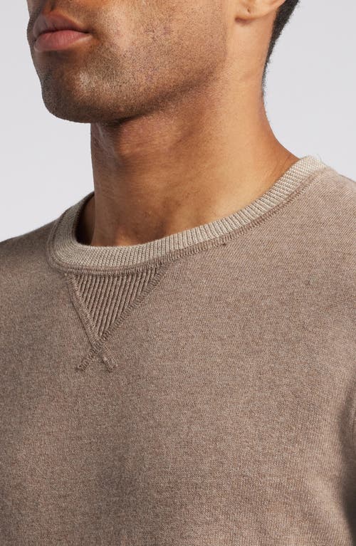 Rails Burns Cotton Blend Sweater In Mocha Heather