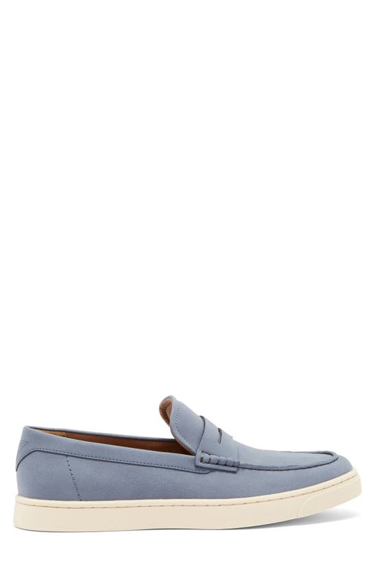 Shop Guess Grovel Penny Loafer In Light Blue