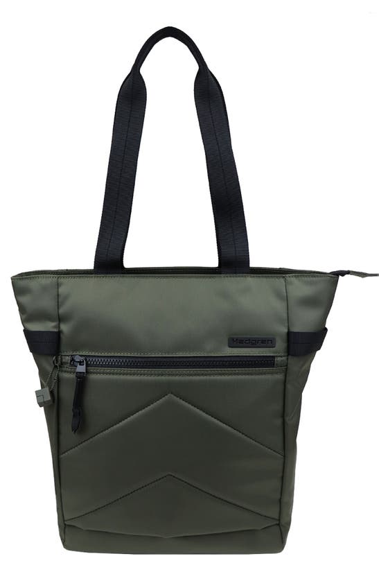 Hedgren Scurry Water Repellent Recycled Polyester Tote In Green