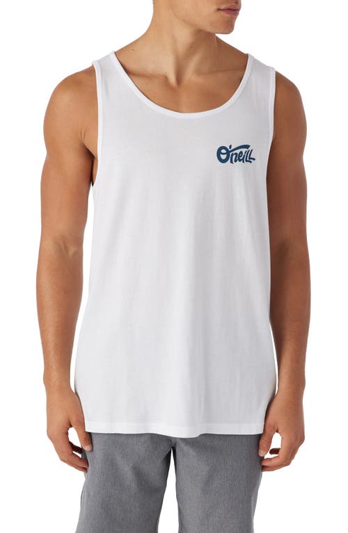 O'neill First In Logo Cotton Graphic Tank In White