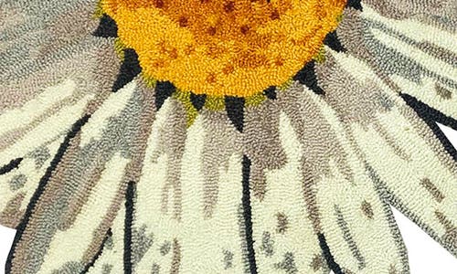 R16 Home Happy Daisy Door Mat In White Yellow