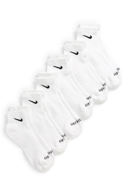 Nike Everyday Plus Cushioned Training Ankle Socks In White/black