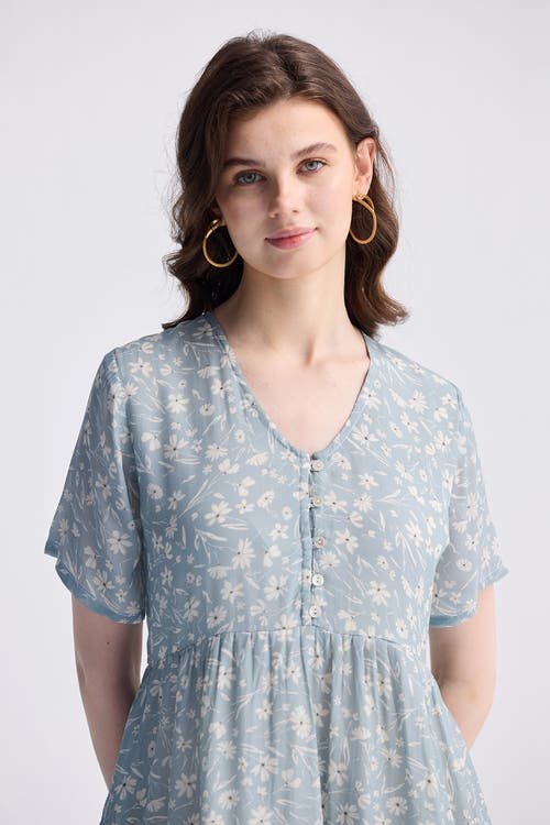 Reistor Floral Short Tiered Dress In Floral Poetry