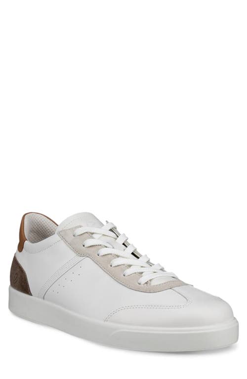 Shop Ecco Street Lite Low Top Sneaker In White/gravel/cashmere