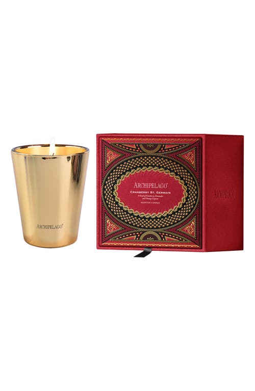 Archipelago Botanicals Cranberry St. Germain Mantel Candle in Red 