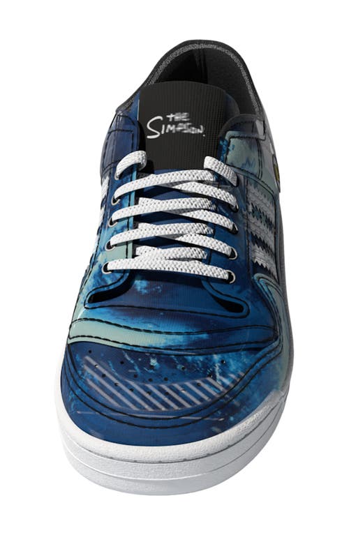 Adidas Originals Adidas X The Simpsons Forum Low Sneaker In Royal Blue/ White/ Royal Blue