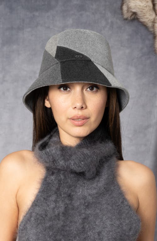 Eugenia Kim Yuki Colorblock Bucket Hat In Gray/charcoal