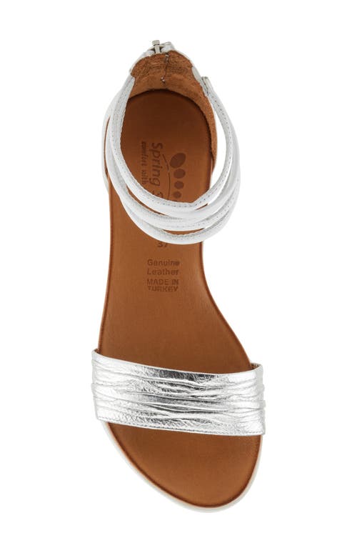 Spring Step Mexa Metallic Sandal In Silver