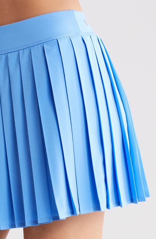 Shop Zella Pleated Tennis Skirt With Shorts In Blue Lapis