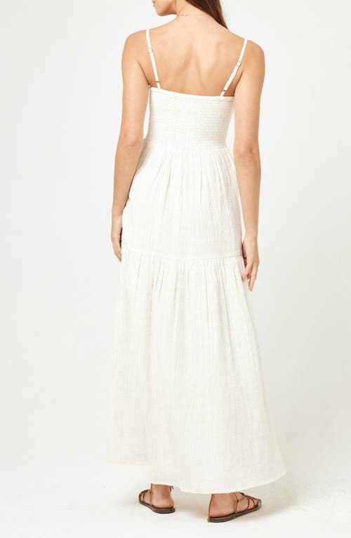 L*space Lspace Mallorca Smocked Cover-up Maxi Dress In Cream