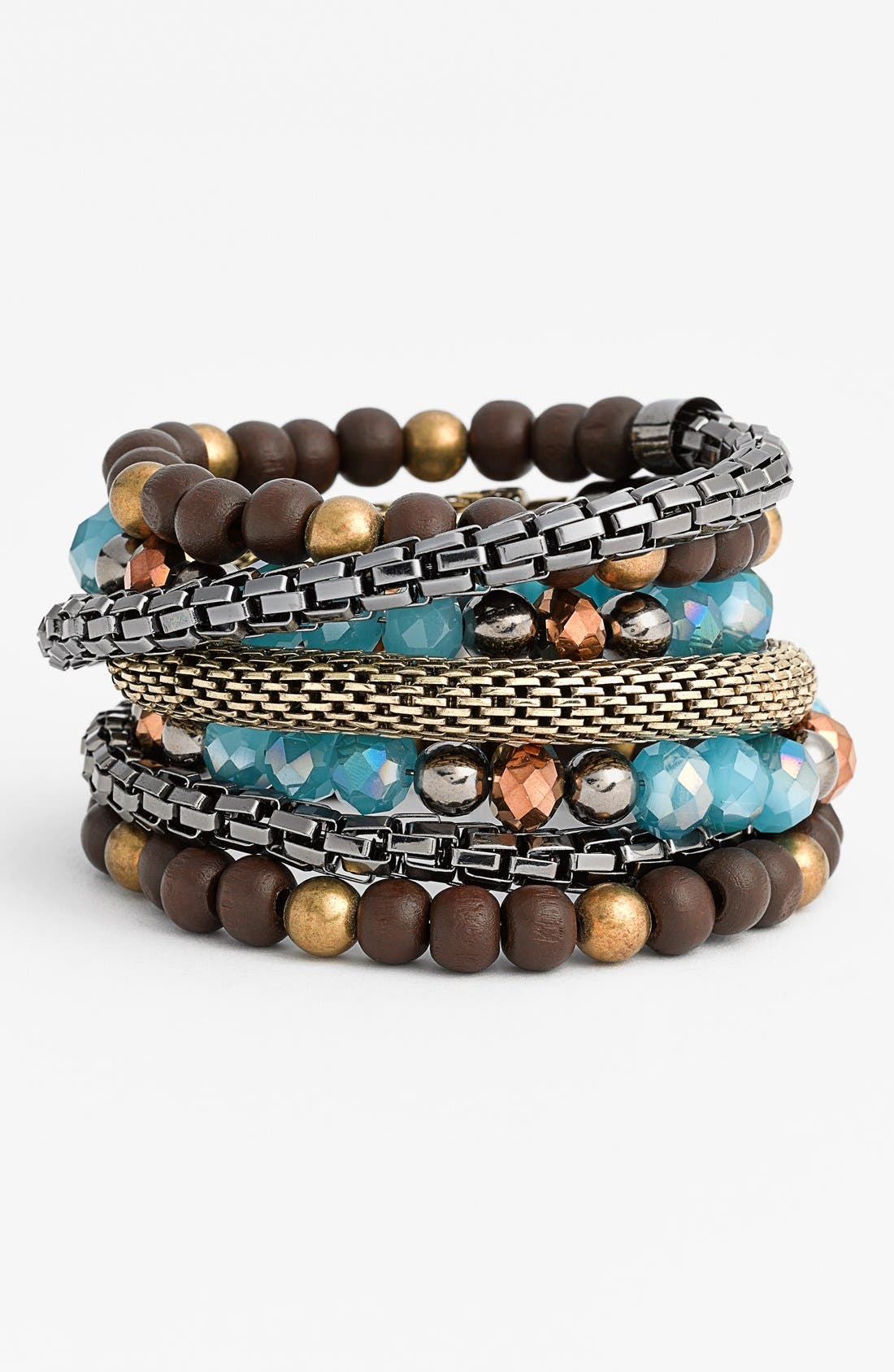 Spring Street Mesh & Bead Coil Bracelet Nordstrom