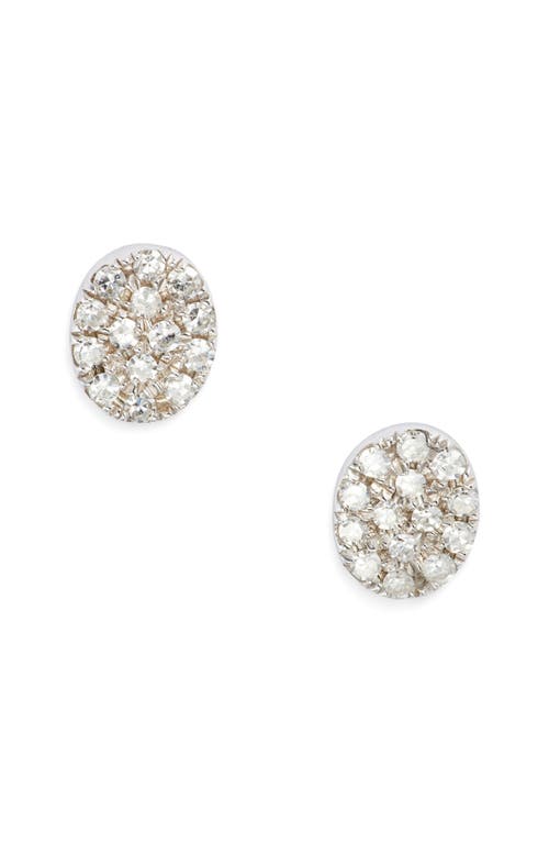 Meira T Diamond Stud Earrings in White at Nordstrom