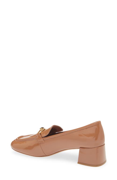 Jeffrey Campbell Archive Block Heel Pump In Natural Crinkle Pat Gold