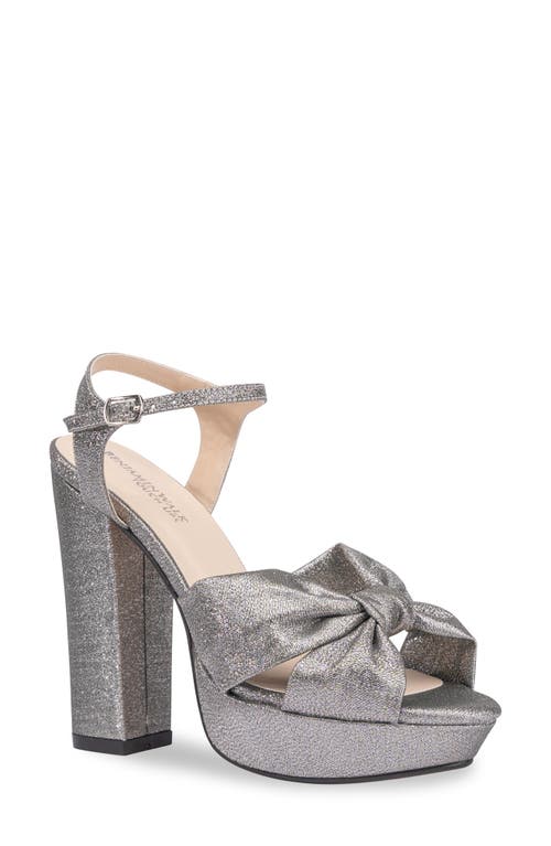 Shop Touch Ups Sailor Ankle Strap Platform Sandal In Pewter