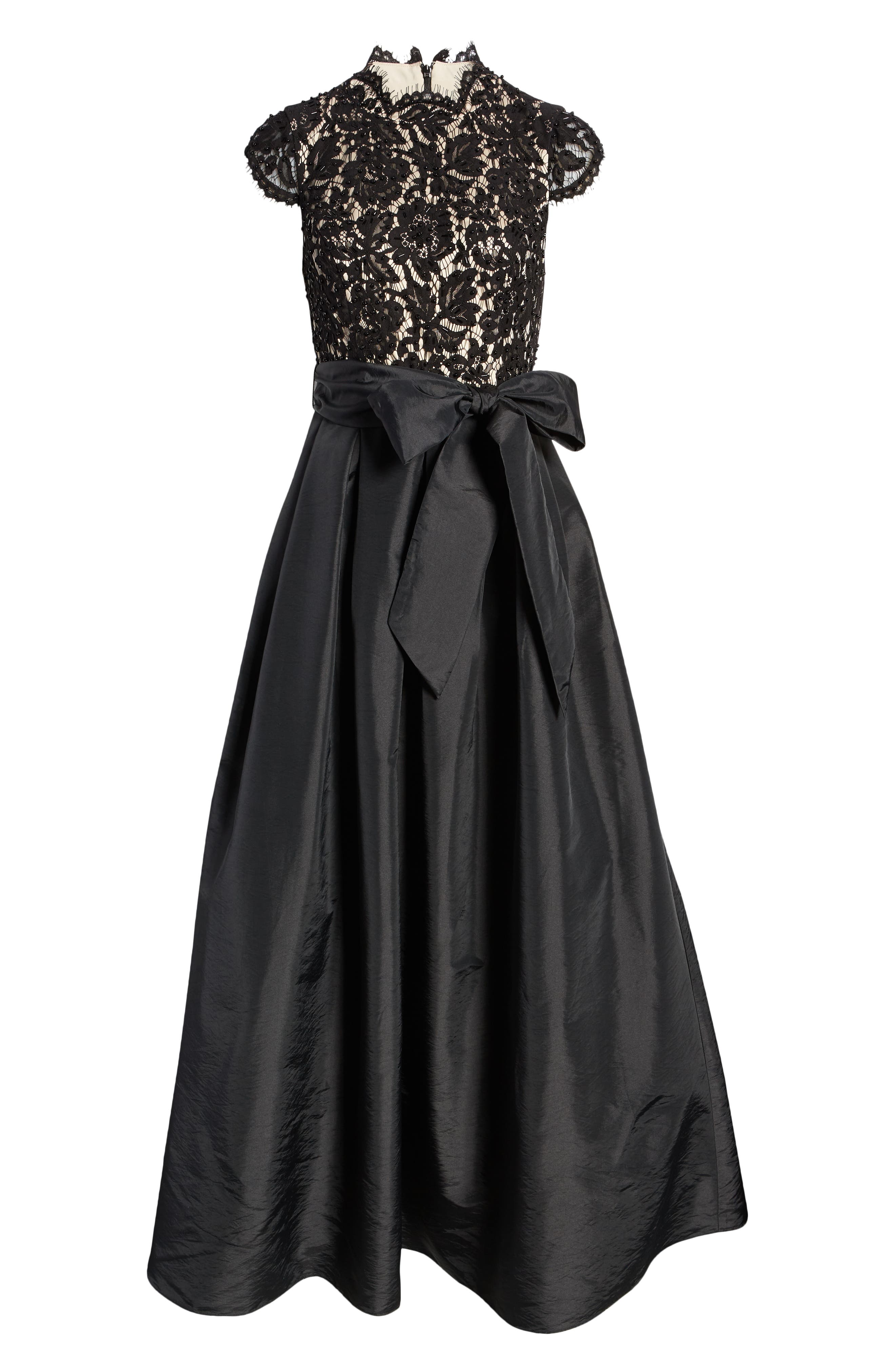 Eliza J Lace Bodice Mixed Media Gown Nordstrom