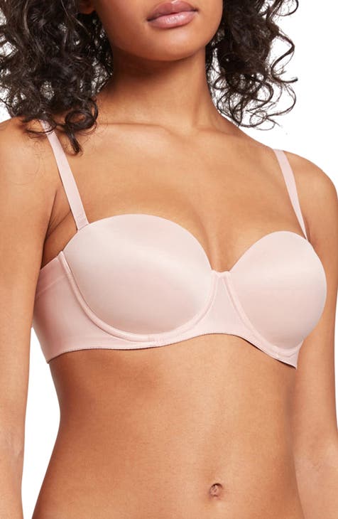  SEA BBOT Strapless Bra for Women Longline Seamless Underwire  Full Coverage Soft Everyday Bras White 32C : Clothing, Shoes & Jewelry