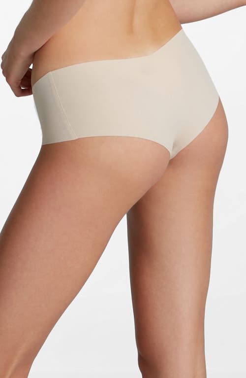 Shop Commando Invisible Rib Tanga In Beige