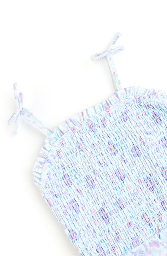 Shop Rufflebutts Kids' Fairytale Peplum One-piece Swimsuit In Blue