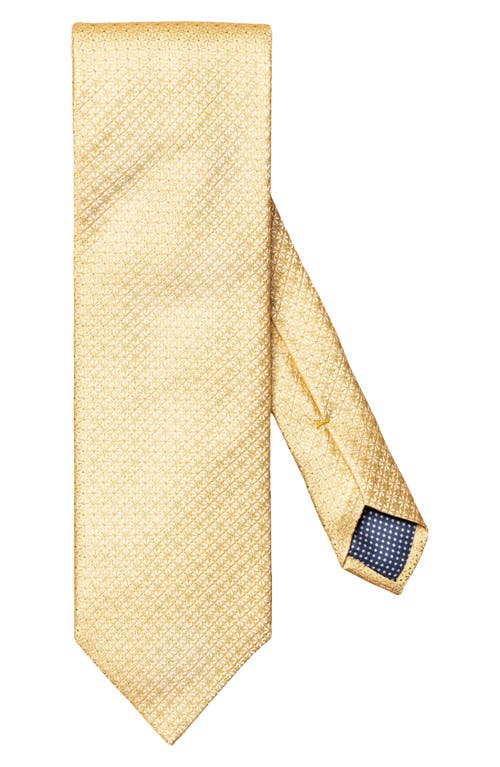 Shop Eton Floral Silk Tie In Lt/pastel Yellow