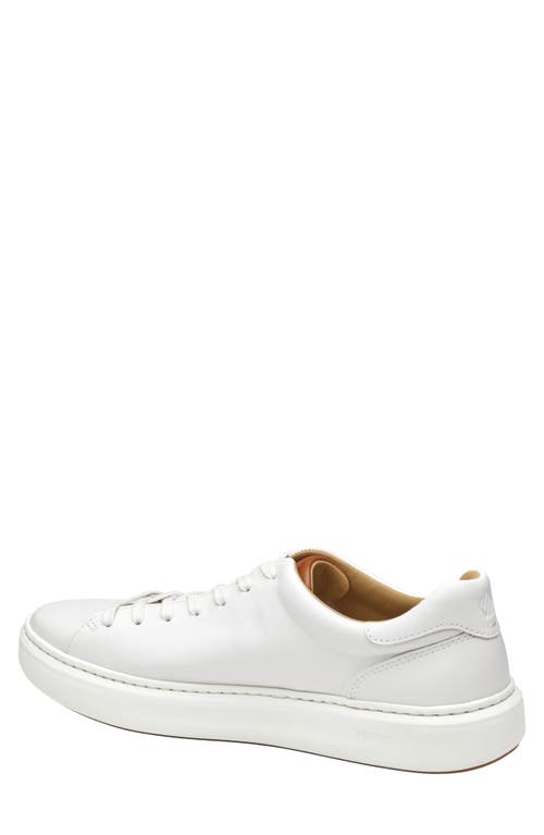 Johnston & Murphy Anders Sneaker In White Full Grain