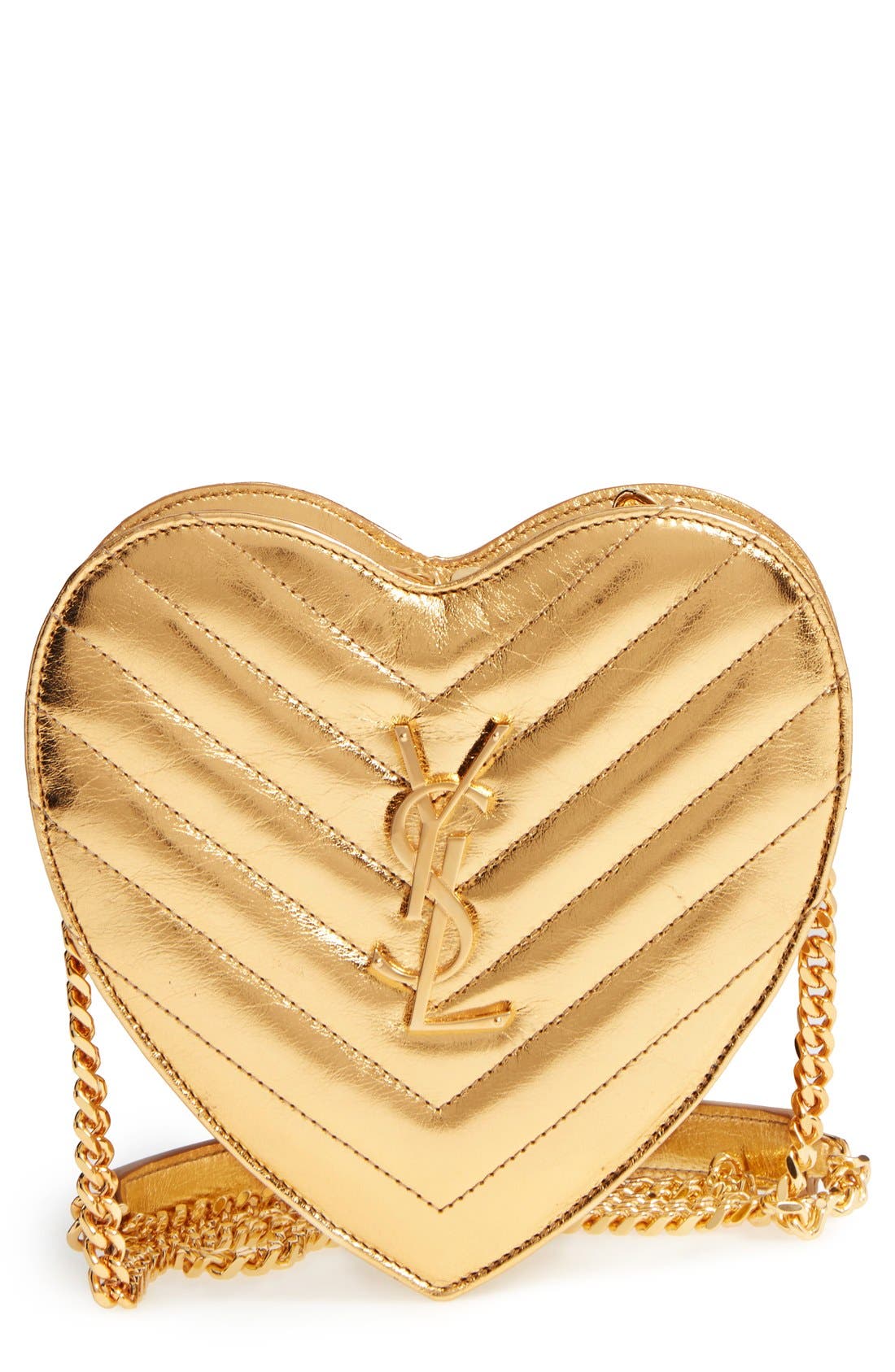 Saint Laurent 'Small Heart' Quilted Leather Crossbody Bag Nordstrom