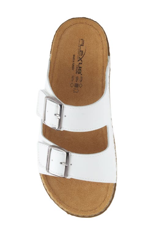 Shop Flexus By Spring Step Abbas Slide Sandal In White
