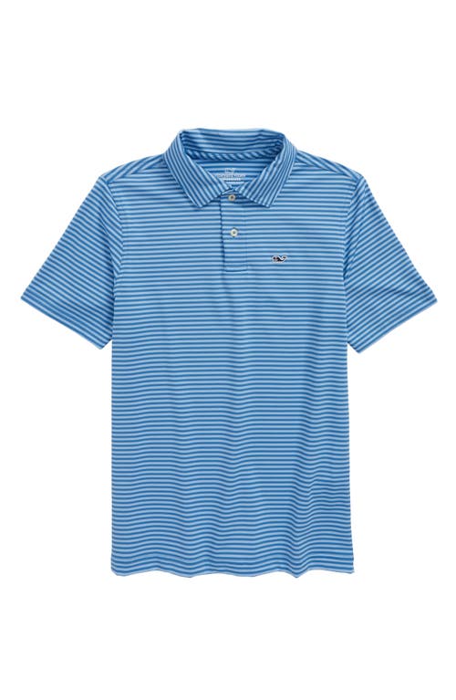 vineyard vines Feeder Stripe Performance Polo in Hull Blue 