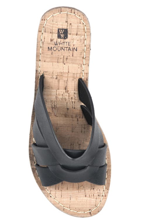 Shop White Mountain Footwear White Mountain Samwell Platform Wedge Sandal In Black/burn/smooth