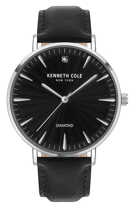 Shop Kenneth Cole Diamond Dial Bracelet Watch Gift Set, 42mm In Silver