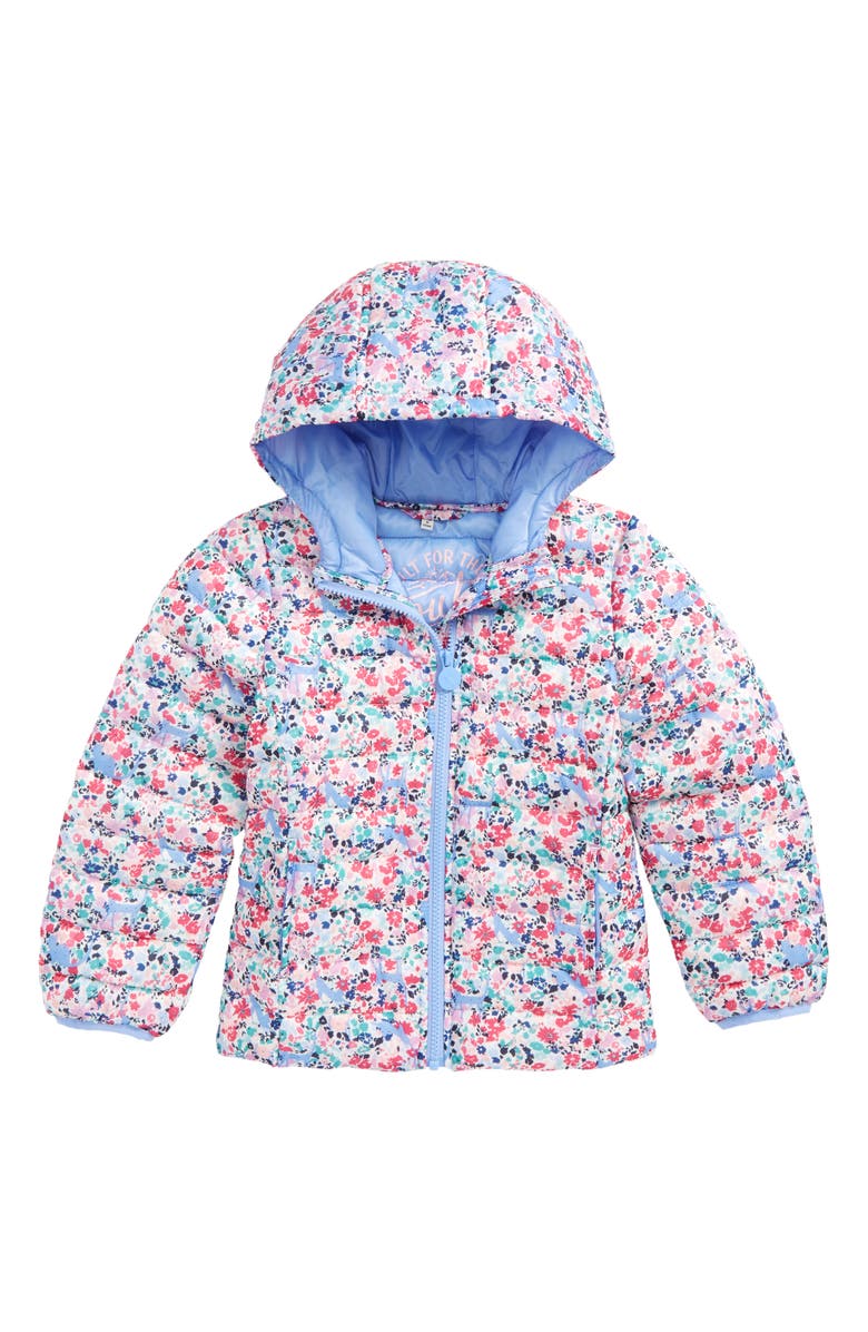 Joules Print Packaway Hooded Jacket (Toddler Girls & Little Girls ...
