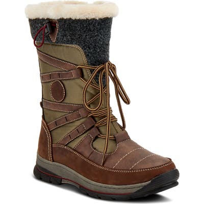 Spring Step Brurr Faux Fur Lined Waterproof Snow Boot - Brown