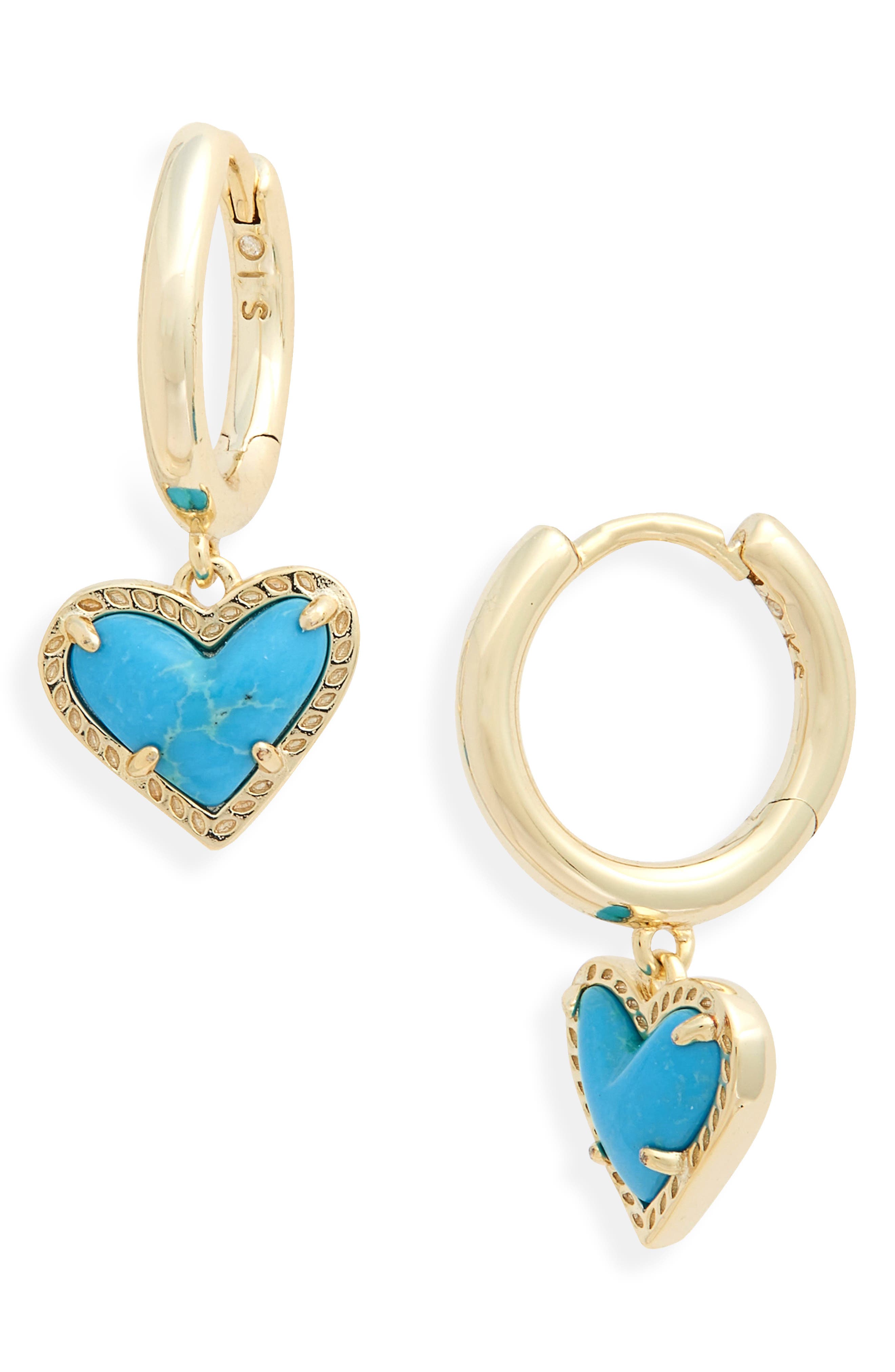 Ari Heart Huggie Hoop Earrings