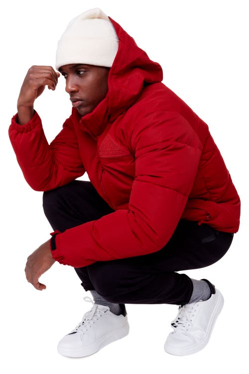 Alpine North Tuktut Men's Vegan Down (recycled) Retro Short Jacket In Red