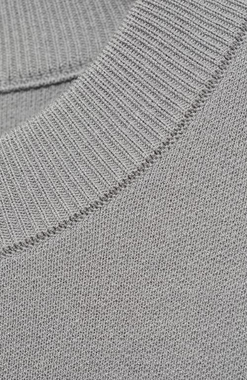 Shop Mango Regular Fit Fine Knit Sweater In Grey