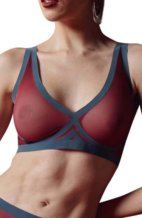 Buy Zivosis Women Red, Blue, Maroon Cotton Blend Set Of 3 Bra And