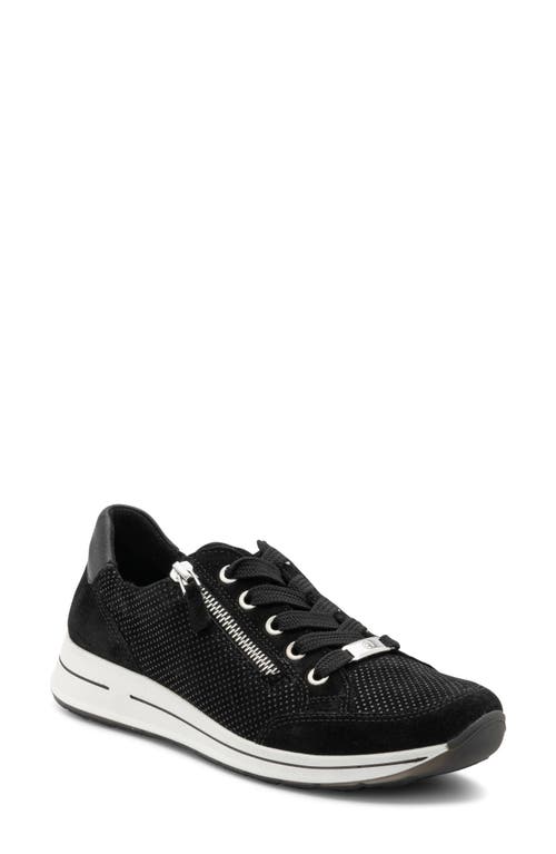 Oleanna Zip Sneaker in Black Puntikid