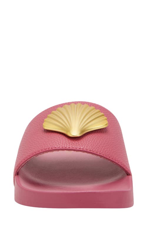Katy Perry The Pool Shell Slide Sandal In Dark Pink