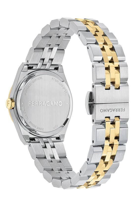Shop Ferragamo Vega Bracelet Watch, 28mm In Two Tone