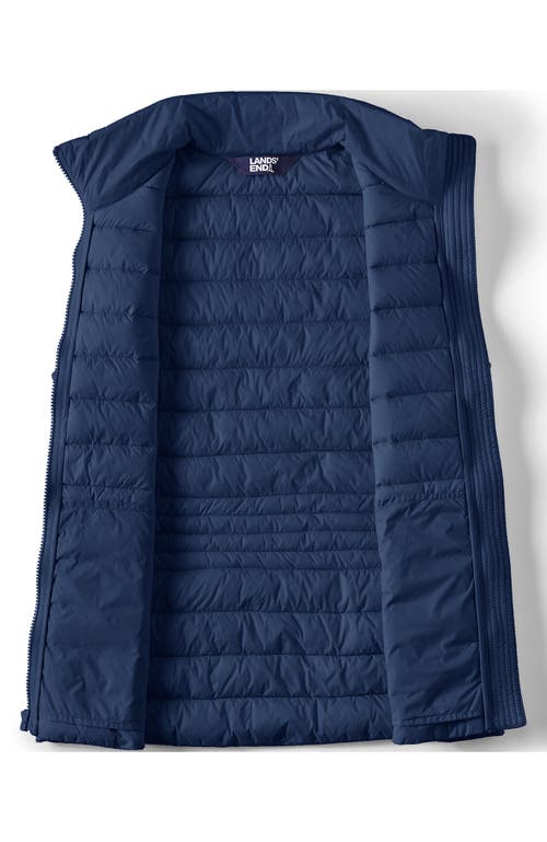 Lands' End Wanderweight Packable Ultralight Down Vest In Deep Sea Navy