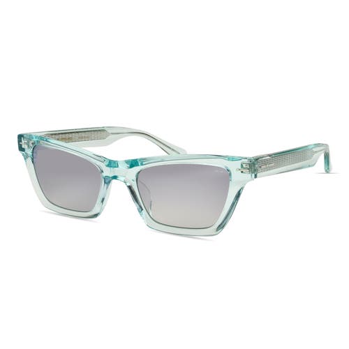 Shop Italia Independent Audacia Sunglasses In Transparent Aqua