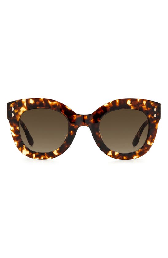 Isabel Marant 49mm Round Sunglasses In Medium Brown