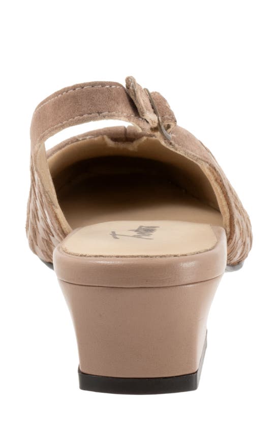 Trotters Dea Woven Slingback Pump In Taupe Suede