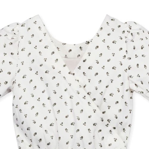 Hope & Henry Girls' Organic Knit Flutter Romper, Kids In Provence Ditsy Floral