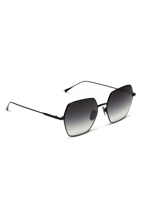 Shop Diff Harlowe 55mm Square Sunglasses In Black/grey Gradient