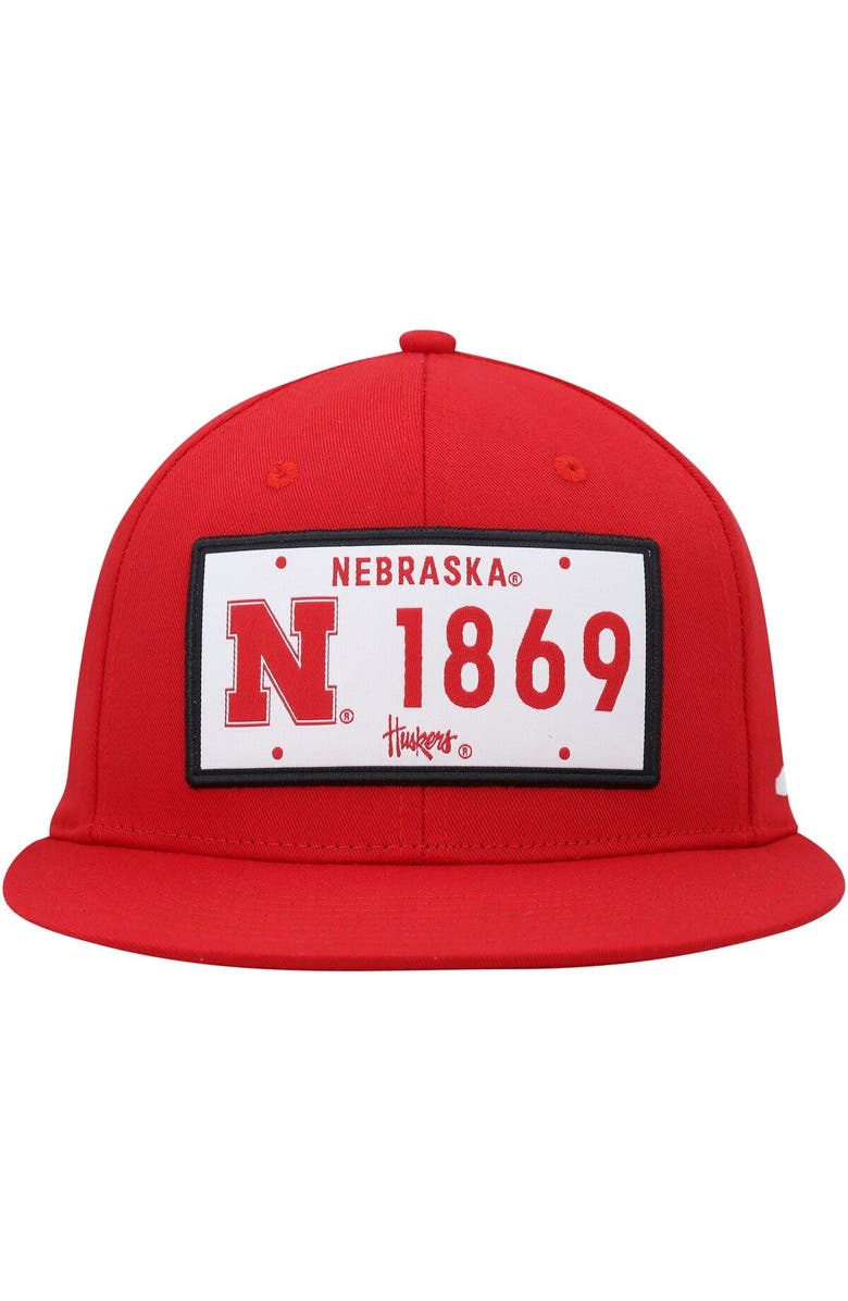 adidas Men's adidas Scarlet Nebraska Huskers Established Snapback Hat, Alternate, color,