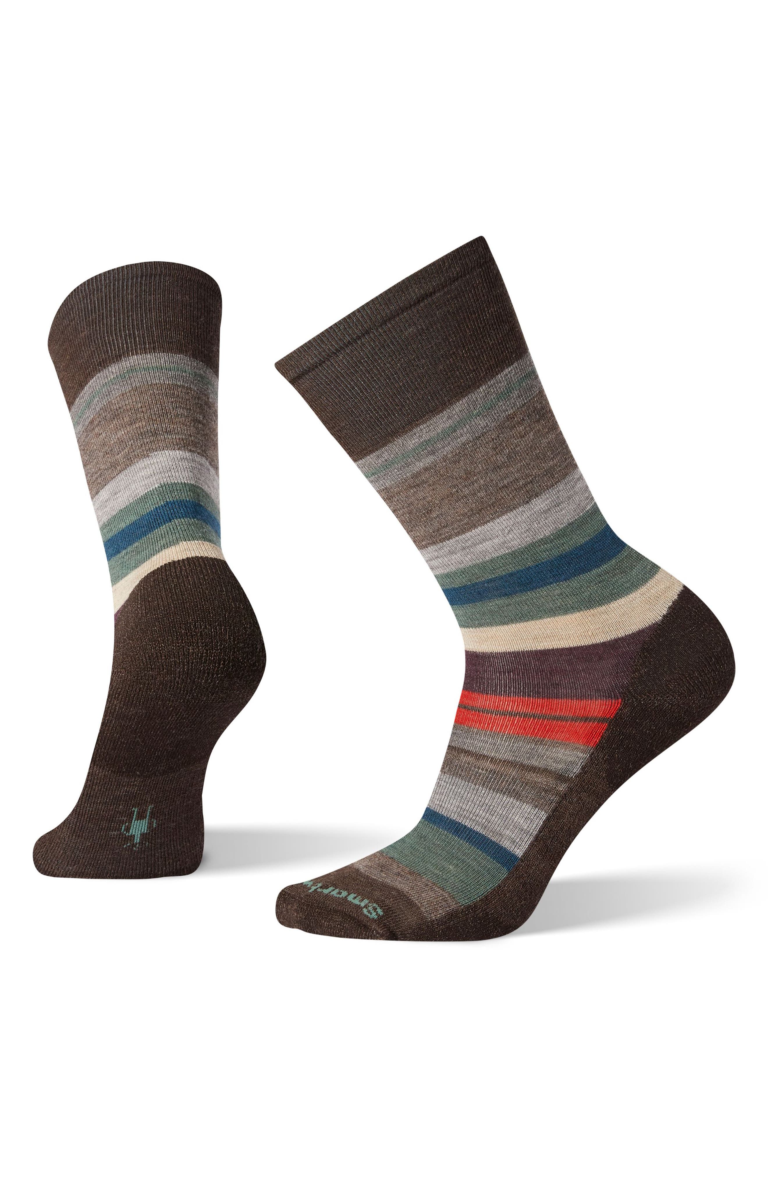 UPC 192363623214 product image for Men's Smartwool Saturnsphere Stripe Socks, Size Large - Beige | upcitemdb.com